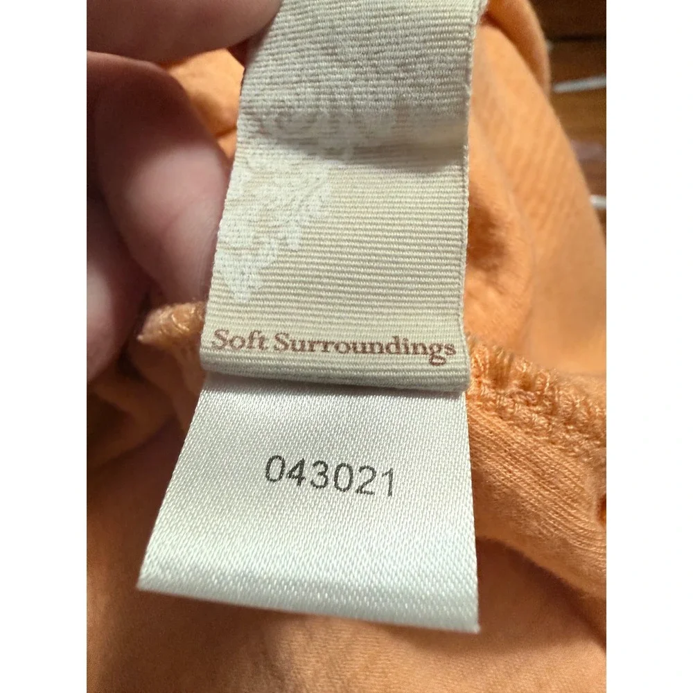 Soft‎ Surroundings 1X Peach Textured Cowl Neck Tunic Sweater Top Cozy